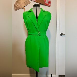 Amanda Uprichard Vibrant Green Mini Dress